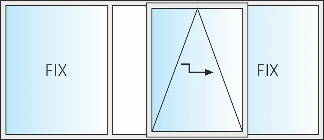 Posuvné balkonové dveře PSK (Patio) typ FIX/POS/FIX